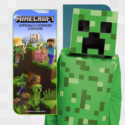Creeper - Disfraz clásico de Minecraft, Verde, pequeño (4-6)