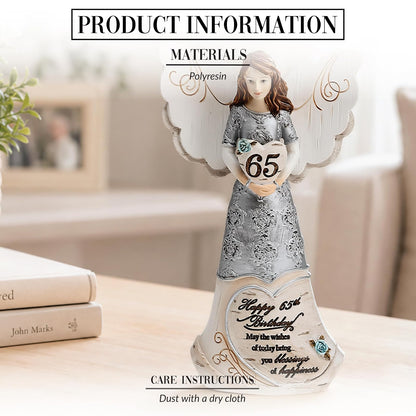 Pavilion Gift Company 80 cumpleaños – ángel de 6 Pulgadas sosteniendo un corazón