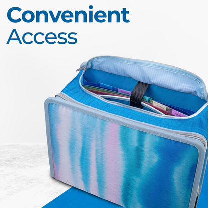 Case-It Mighty Carpeta Escolar con Anillos de 3 Pulgadas | 5 sujetos, 600 hojas, expandible, múltiples bolsillos, cierre, material ripstop