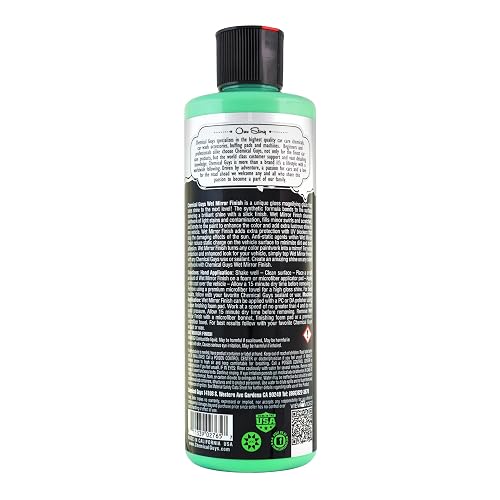 Chemical Guys Wet Mirror Finish High Gloss Glaze, (ideal para automóviles, camiones, todoterrenos, motos y más) 473 ml