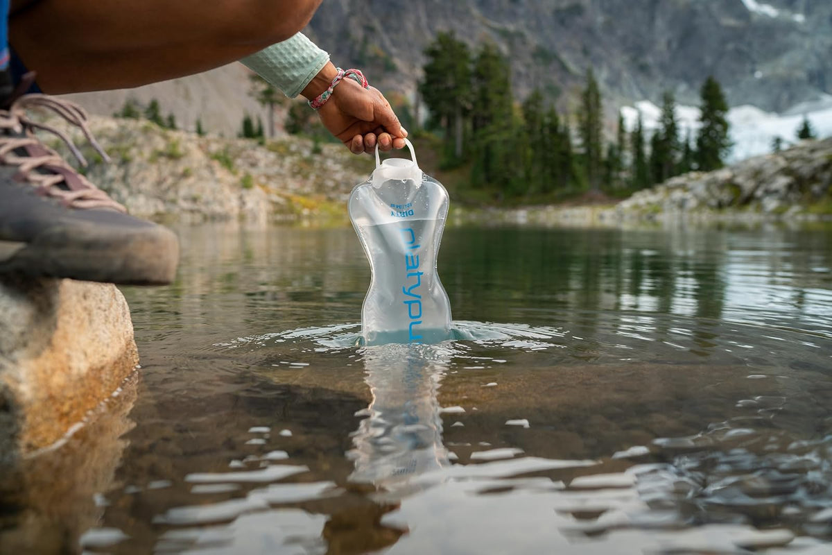 Platypus Quickdraw - Sistema de filtro de agua ultraligero de 1 litro, ConnectCap y gorra de bebida