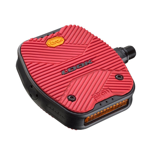 Look Cycle - Geo City Grip - MTB Bike Pedals - Flat Pedals - Slip-Proof Safety - Innovative Activ Grip Rubber - Premium High-Performance Urban Bike Pedal - Black