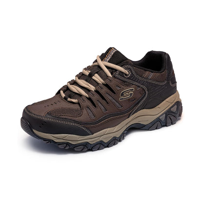 Skechers Afterburn Memory Foam Tenis con Cordones para Hombre - 29.0 cm - Marrón - Gris