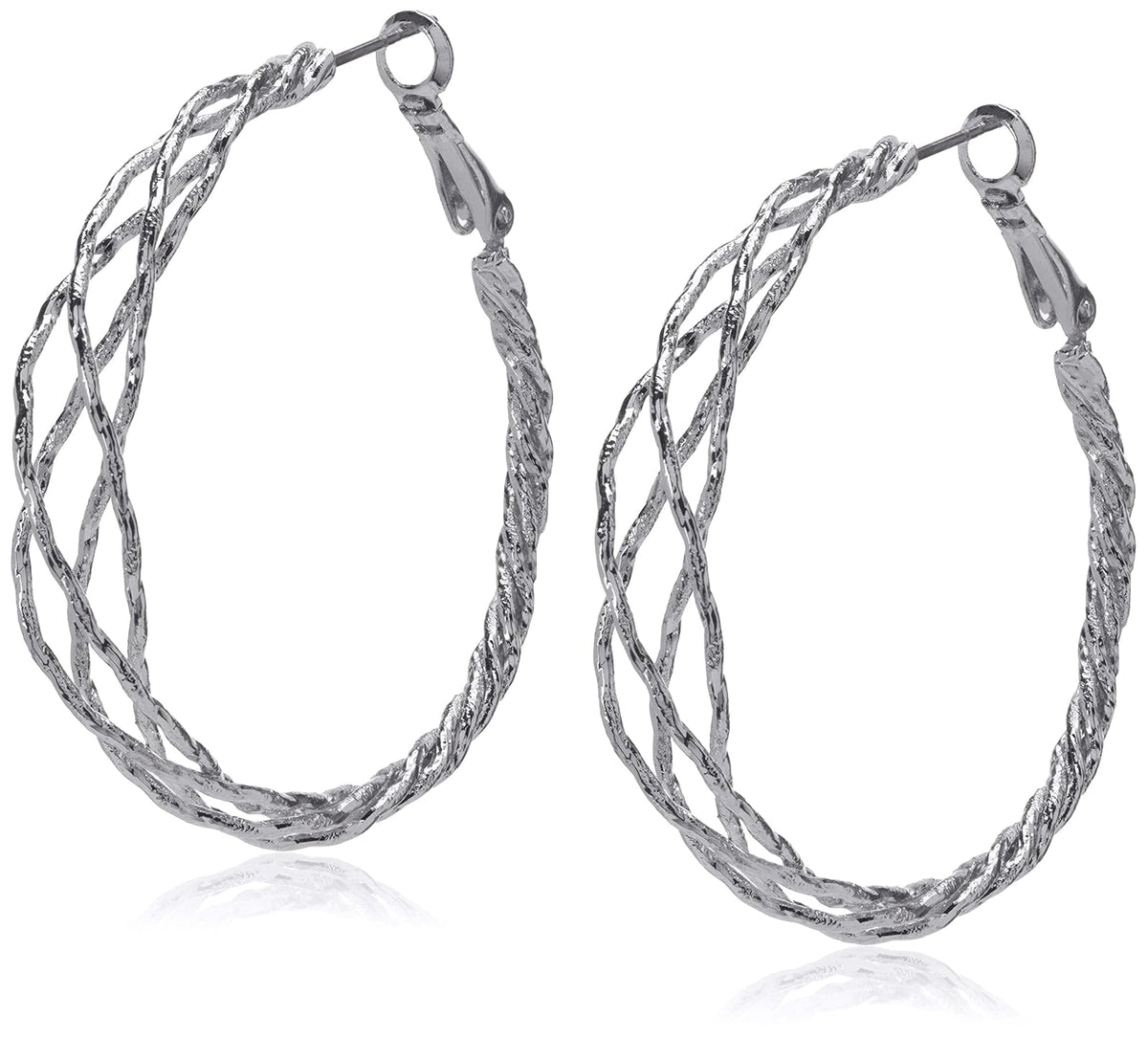 Guess Braided Hoop Earrings