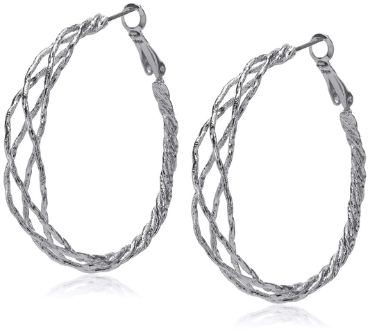 Guess Braided Hoop Earrings
