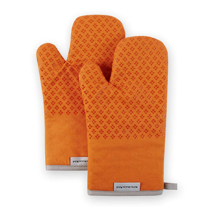 KitchenAid Manoplas de Horno Asteroide, 2 Piezas - 7"x12.5" - Naranja miel