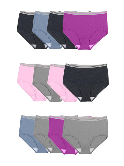Fruit of the Loom Eversoft Pantaletas de Algodón sin Etiquetas, para Mujer - Gris - 8