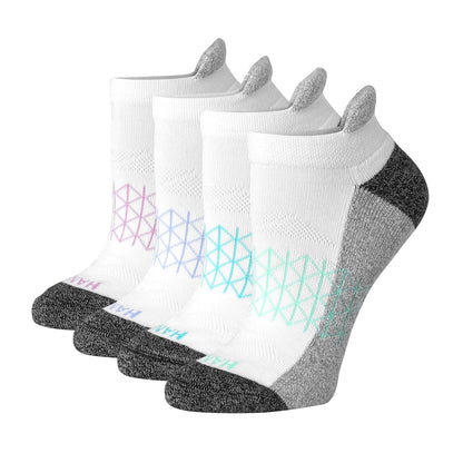 Hanes Cushioned No Show Tab Socks, Absolute Active No Show Socks for Women, 4-pairs Calcetines Mujer
