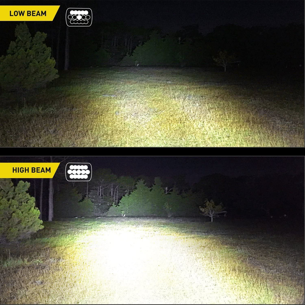 LED Headlights Nilight 45w 7x6 5x7 Hi/Lo LED Sealed Beam H6054 6053 6052 5054 Replacement, 2 Year Warranty
