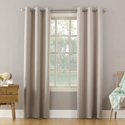 Sun Zero Becca Panel de Cortina Blackout - 101.6An x 241.3Al cm (1 Paneles) - Piedra