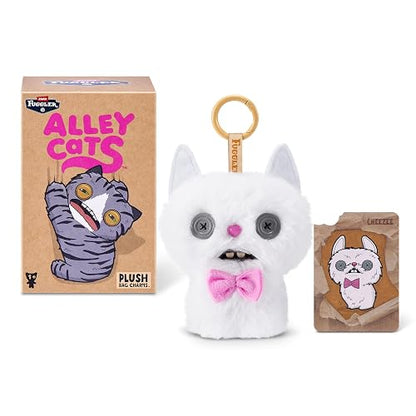Fuggler Gato Callejero Llavero de Peluche de 12.7 cm Coleccionable (Paquete de 6) de ZURU Divertido Monstruo Feo con Diseño de Gato Callejero Travieso, Dientes Característicos y Llavero de Clip para