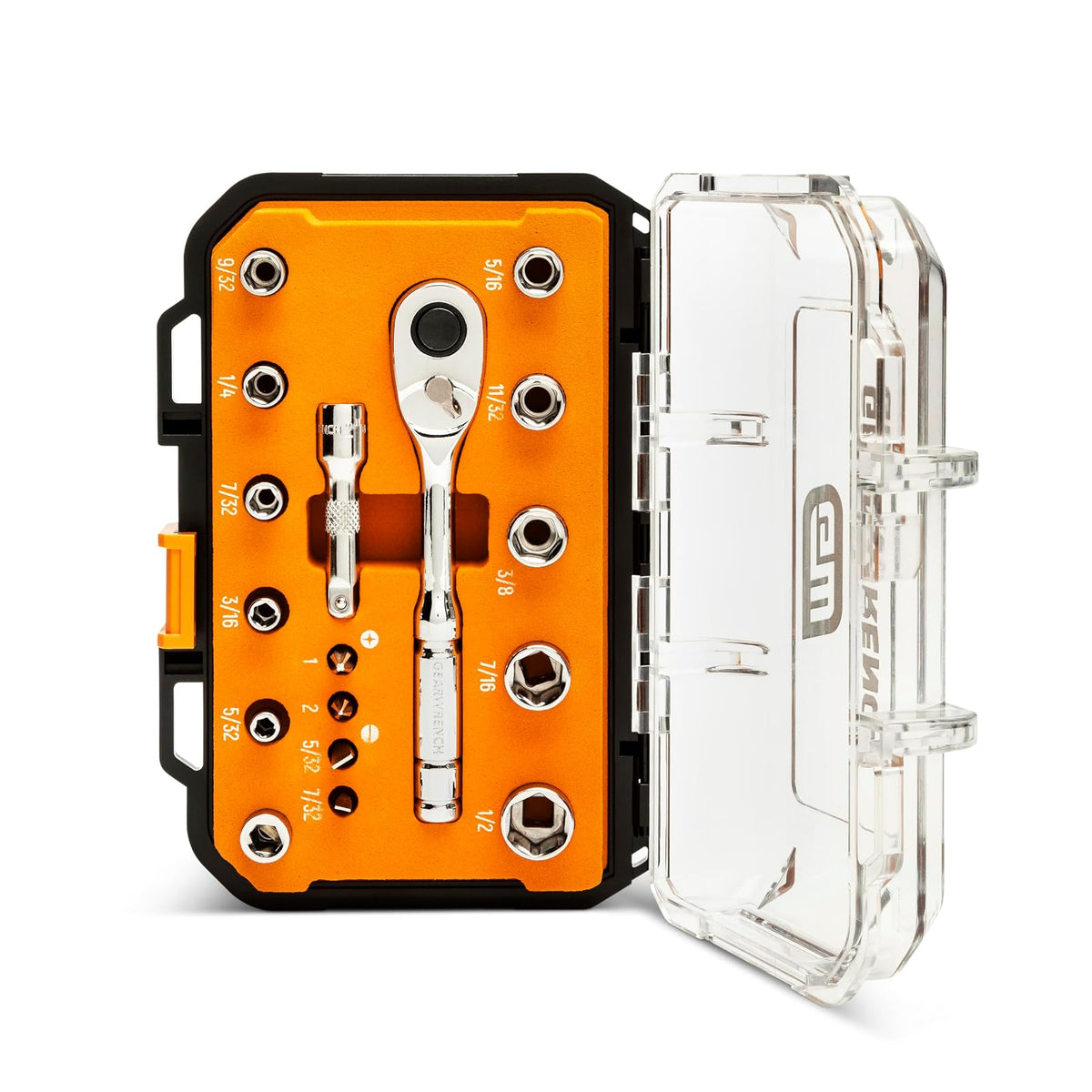 GEARWRENCH - Juego de herramientas mecánicas Dr 72T SAE de 17 piezas de 0.25 pulgadas | GWSWS14SAE17