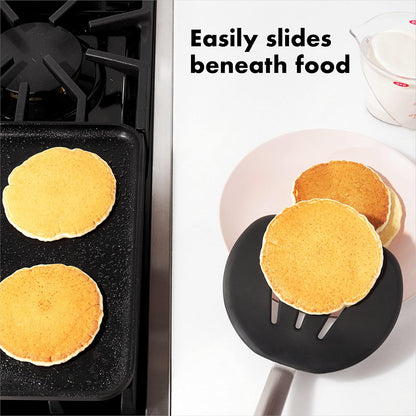 Oxo 1071533 Good Grips Silicone Flexible Pancake Turner/Spatula, Black,, Negro