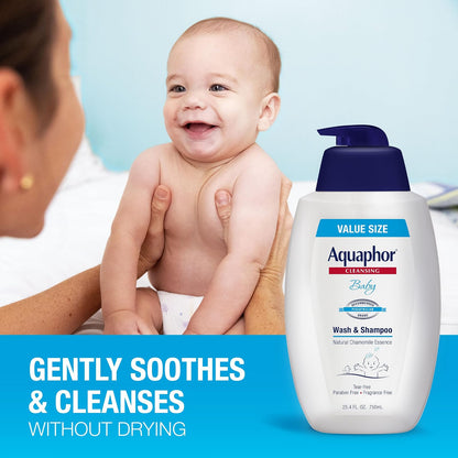 Aquaphor Baby Wash and Shampoo, 25.4 Fluid Ounce