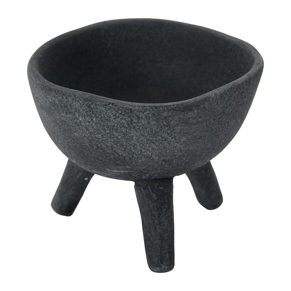 Creative Co-Op - Macetero con Patas de Terracota Bohemio, Color Negro Mate