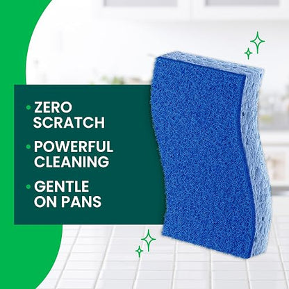Esponjas exfoliantes Scotch-Brite que no rayan, limpian rápido sin rayar, duran un 50% más que la marca líder en valor nacional, 6 esponjas exfoliantes