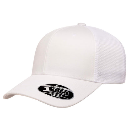 Flexfit Gorra de Malla 110 para Hombre - Talla Única - Blanco