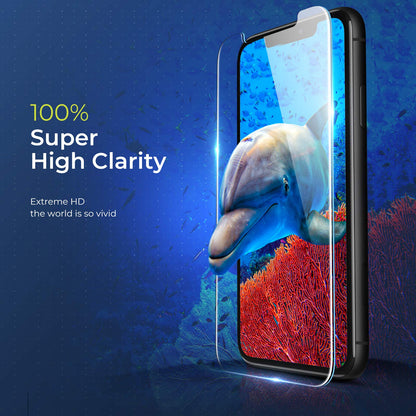 ORIbox - Protector de visualización de vidrio para iPhone 11 Pro y iPhone X/Xs, 3 paquetes de protectores de visualización de vidrio templado HD antiarañazos
