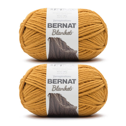 Bernat - Hilo de mostaza quemada (2 unidades), 300 g/10.5 oz, poliéster, supervoluminoso, 220 yardas, tela/ganchillo