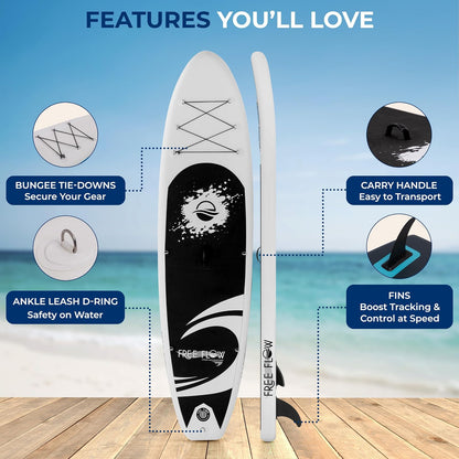SereneLife Tabla Paddle Surf Inflable con Accesorios y Bolsa
