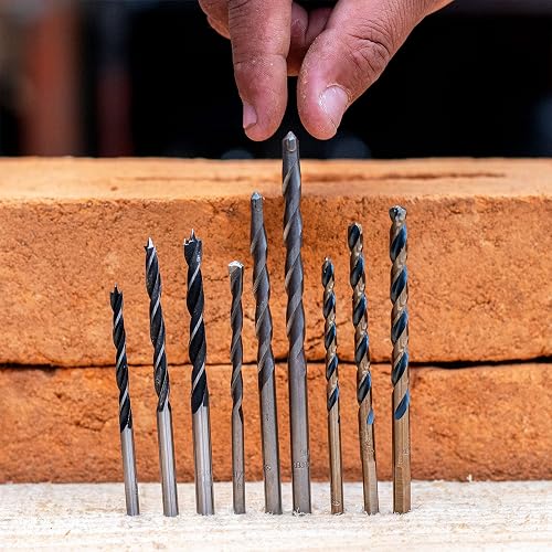 Truper JBMX-9 Juego de 9 Brocas Alta Velocidad para Concreto, Metal y Madera