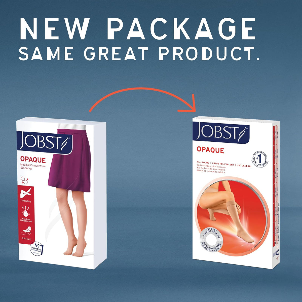 JOBST Opaque Medias de compresión, Media 20-30mmHg, Pantimedia, Talla L | Punta Cerrada, Color Natural, Compresión de Grado Médico