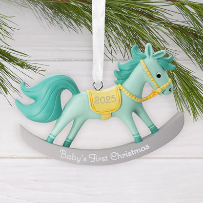 Hallmark - Adornos de Navidad para bebé y niño, Primer Caballo mecedor de Navidad 2025, Regalos para bebés