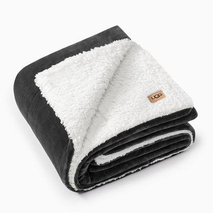 UGG Nita Manta Reversible de Felpa para Sofá o Cama - Tirar - Gris