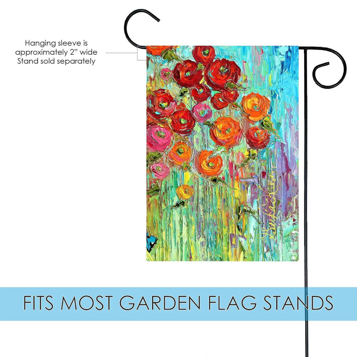 Toland Home Garden 119533 Fabulous Flowers - Bandera Decorativa para jardín (31,8 x 45,7 cm)