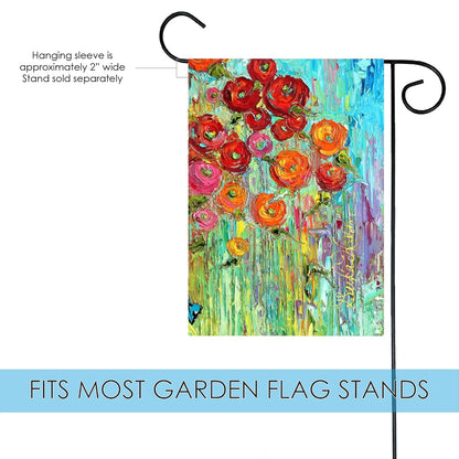 Toland Home Garden 119533 Fabulous Flowers - Bandera Decorativa para jardín (31,8 x 45,7 cm)