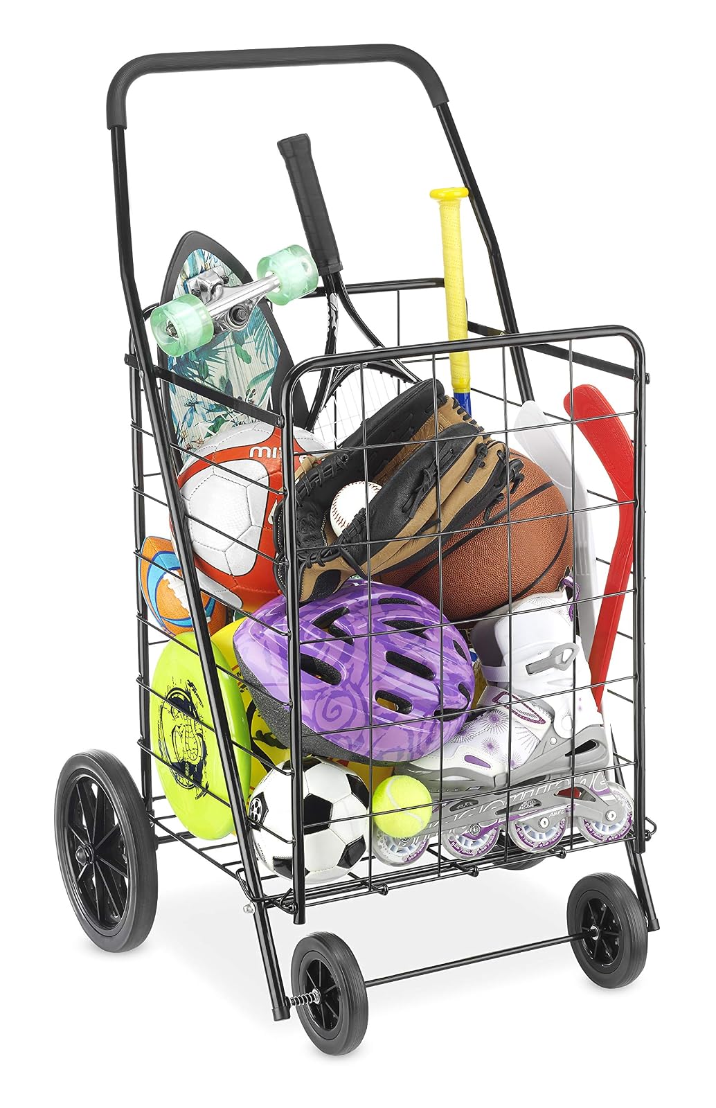 Whitmor - Carrito de compras Deluxe Rolling Utility, negro
