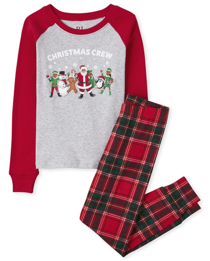 The Children's Place Conjuntos de Pijamas navideños a Juego para la Familia, Ajuste cómodo, 100% algodón, para Adultos, niños Grandes, bebés Juego de pijamabebés Unisex