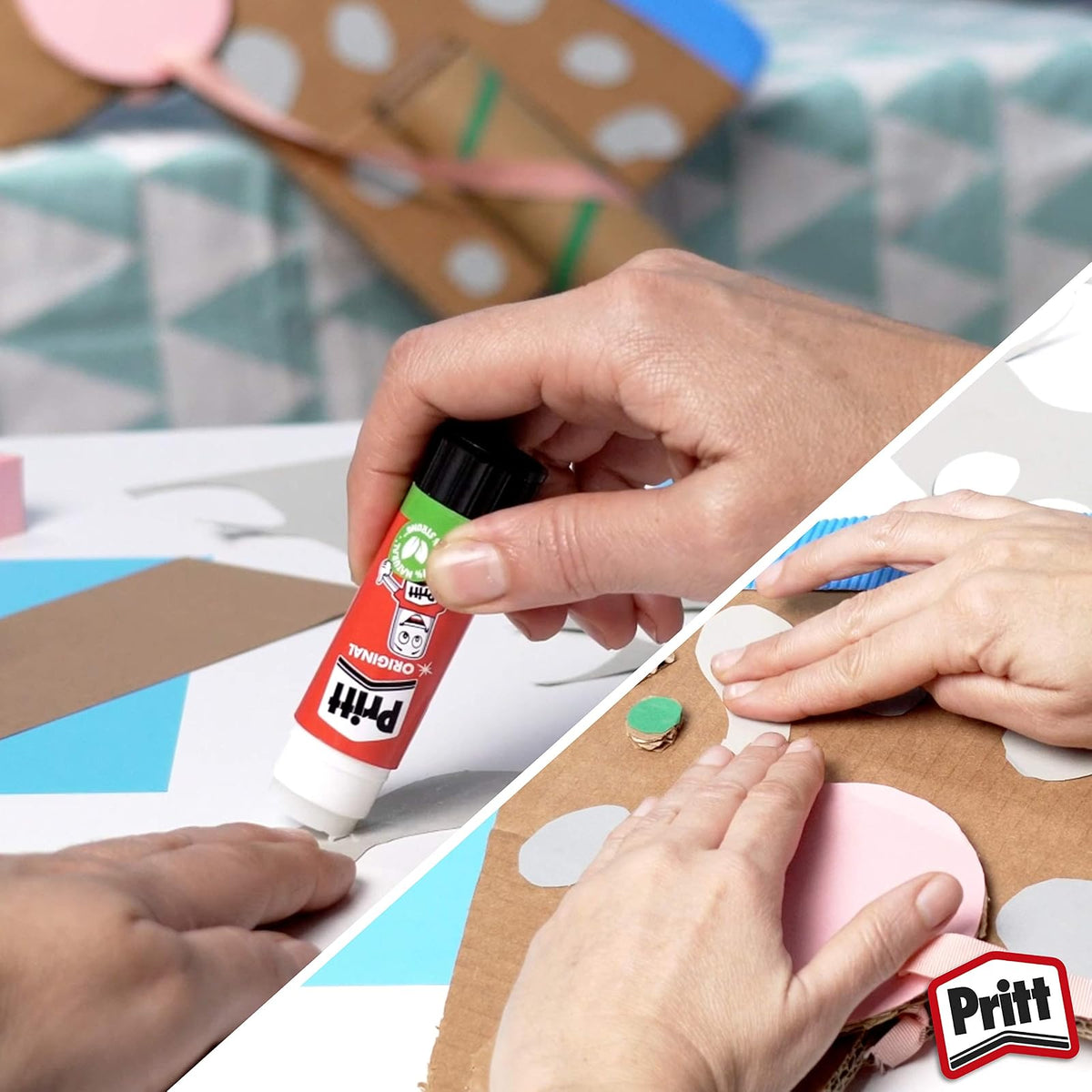 Pritt Lápiz adhesivo, es un pegamento seguro para niños, ideal para útiles escolares y manualidades, adhesivo resistente para oficina y papelería, pegamento Pritt, 5x42g