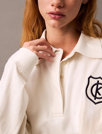 Calvin Klein Jeans Logo Crest Polo Mini Dress Vestido Mujer