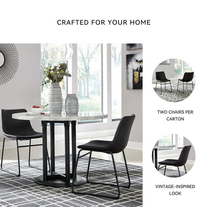 Signature Design by Ashley Centiar, Dining Chair, Black