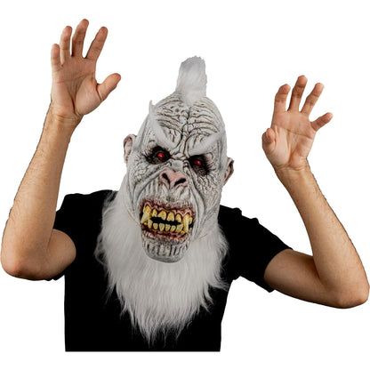 Ghoulish Productions Máscara De Látex Yeti, Accesorio Látex Cosplay Monstruos Leyendas, Disfraz Aterrador para Halloween y Fiestas Temáticas, Cosplay Monstruo de la Montaña, Diseño Artesanal