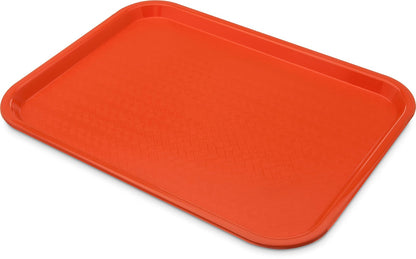 Carlisle Bandeja de Cafetería de Plástico Antideslizante - Naranja - 0.7" x 0.5" x 0.3" - Cafe®