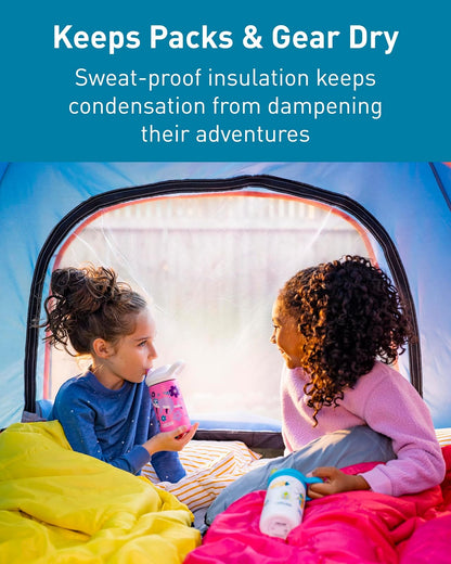 CamelBak 2665106035 Eddy+ Kids 12 oz Botella de Agua con Sorbito, Acero Inoxidable con Aislación, Bugs!