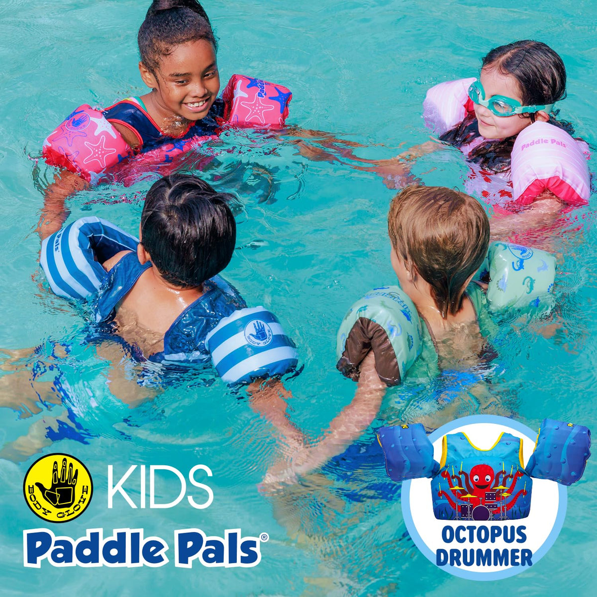 Body Glove Paddle Pals - Chamarra para Aprender a Nadar, Chaleco Salvavidas, el más Seguro de EE.UU. Ayuda para Aprender a Nadar, aprobada por la Guardia Costera