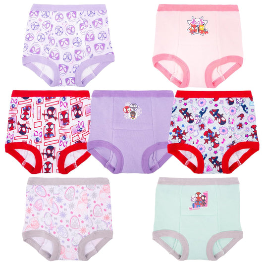 Marvel Spiderman & Ghost Spider Exclusive Toddler Panties & Potty Training Pants 2t-8 Ropa Interior de formación para bebés y niños pequeños Niñas