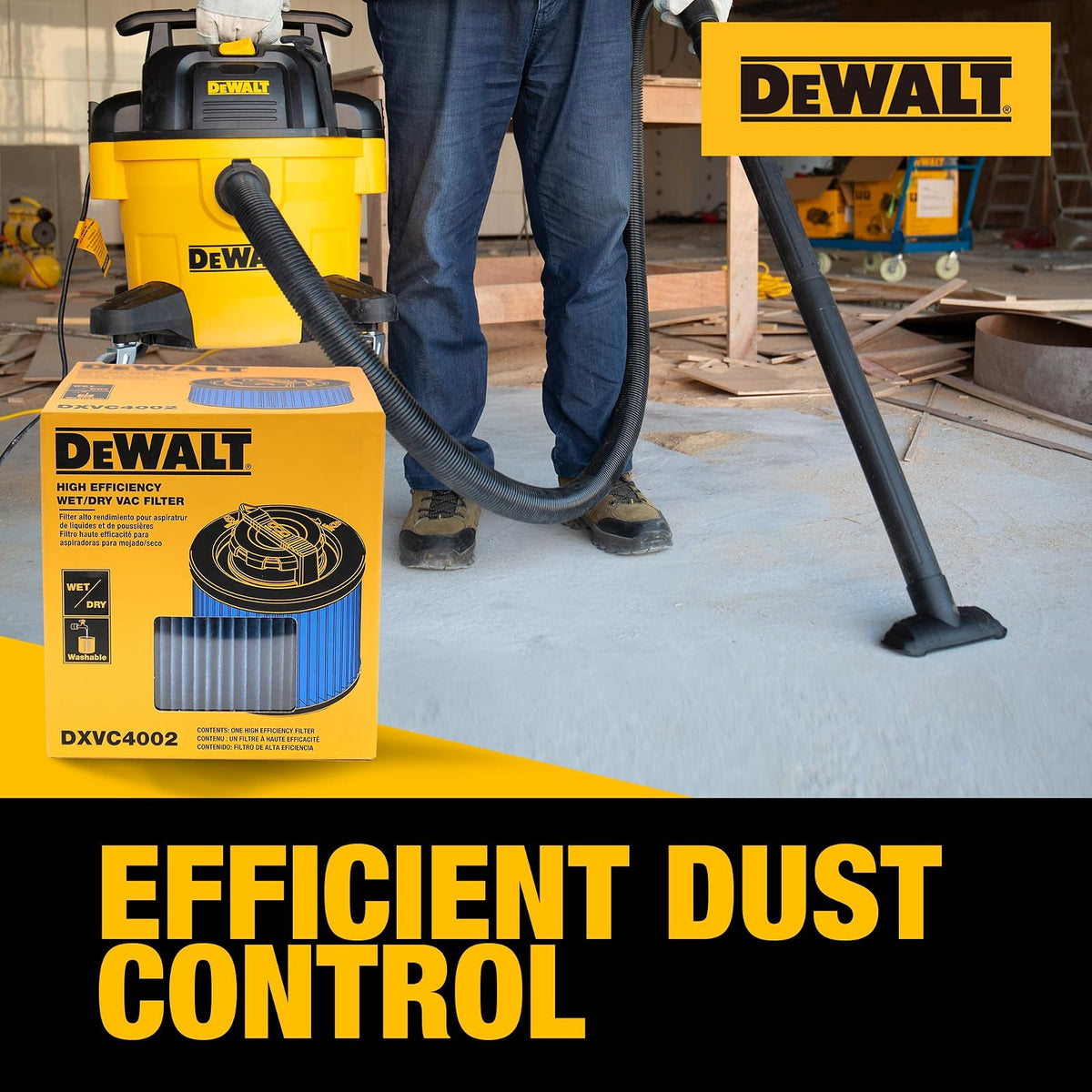 DeWalt DXVC4002 - Filtro de cartucho de alta eficiencia (4 galones)