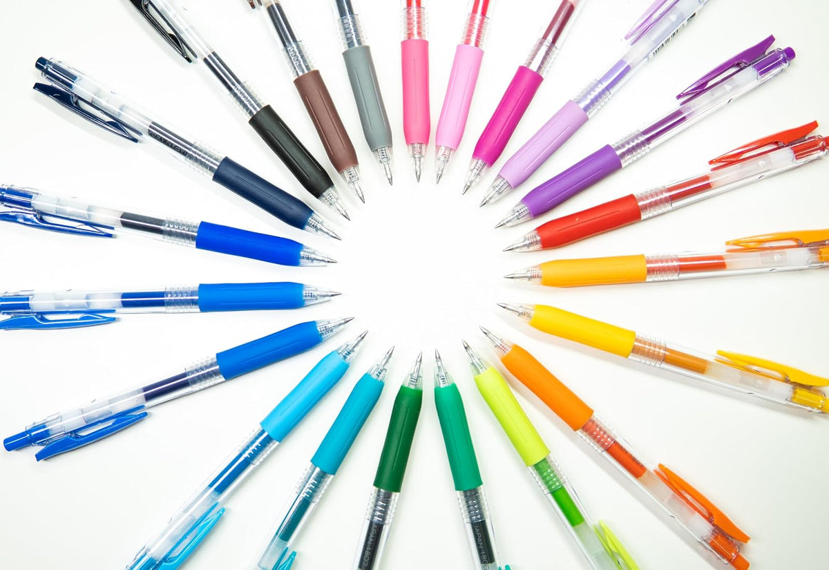 Zebra Pen Sarasa Bolígrafos retráctil de tinta de gel, de clip, Colores Variados, Fine Point/0.5mm/20 Count
