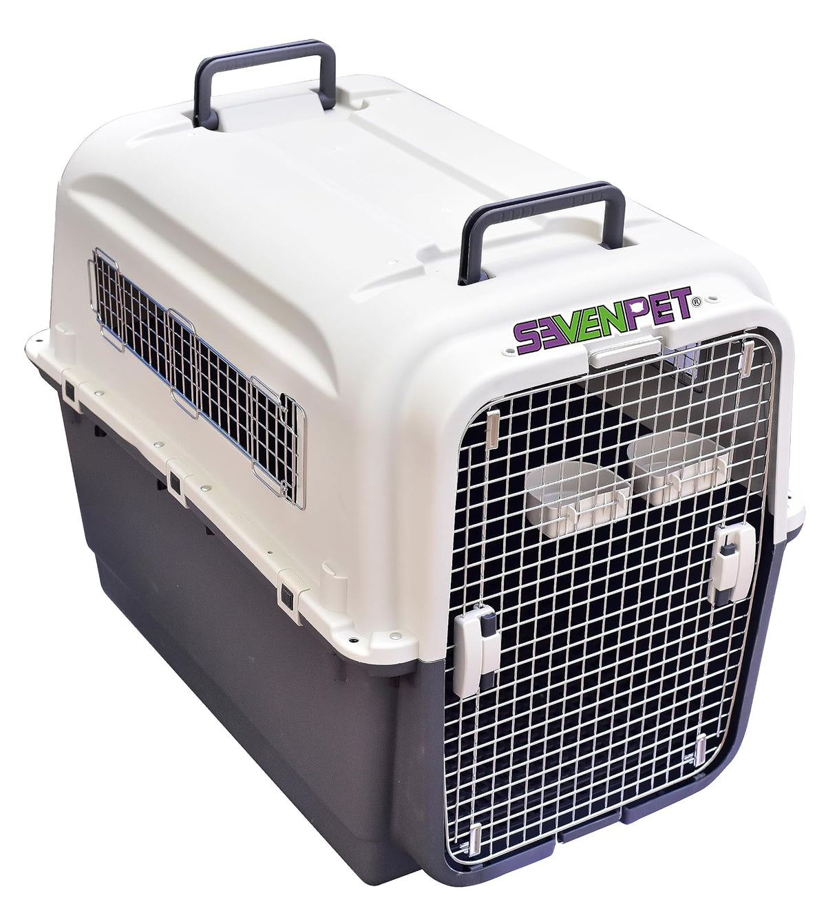 SEVENPET Jaula Transportadora Iata Kennel Perro Mascota 81x57x65 Gris
