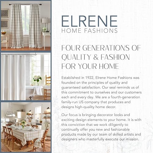 Elrene Home Fashions 026865643039 Panel de Cortina Sencillo con lengüeta sólida, para Interiores/Exteriores, Azul, 52" x 108", 1, 1