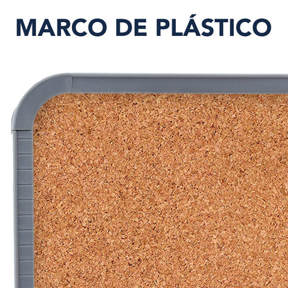 Quartet MX05330GE - Tablero de Corcho, Marco de Plástico, 43 X 58 cm