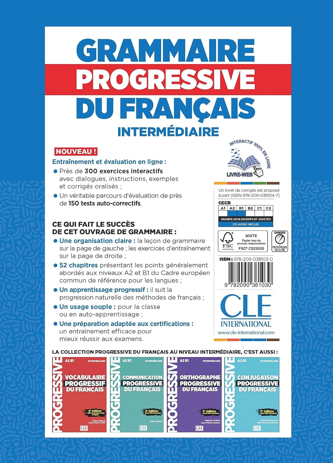 Grammaire progressive du français niveau intermédiaire.(4e Édition (L+ CD))