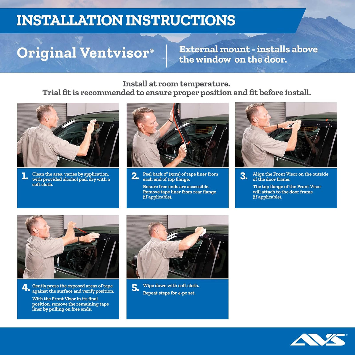Auto Ventshade [AVS Ventvisor/Protectores de Lluvia | Montaje Exterior, Color Ahumado, 4 Piezas | 94403 | Se Adapta a 1997-1999 Oldsmobile Cutlass Sedan, 1997-2004 Chevrolet Malibu Classic 2004