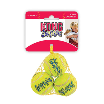 KONG Squeaker Tennis Balls, Small Dog Toy, 3-Pack