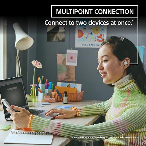 Sony WF-C510 Auriculares Bluetooth intrauditivos, hasta 22 Horas de batería, conexión multipunto, micrófono y Resistencia al Agua, Color Blanco