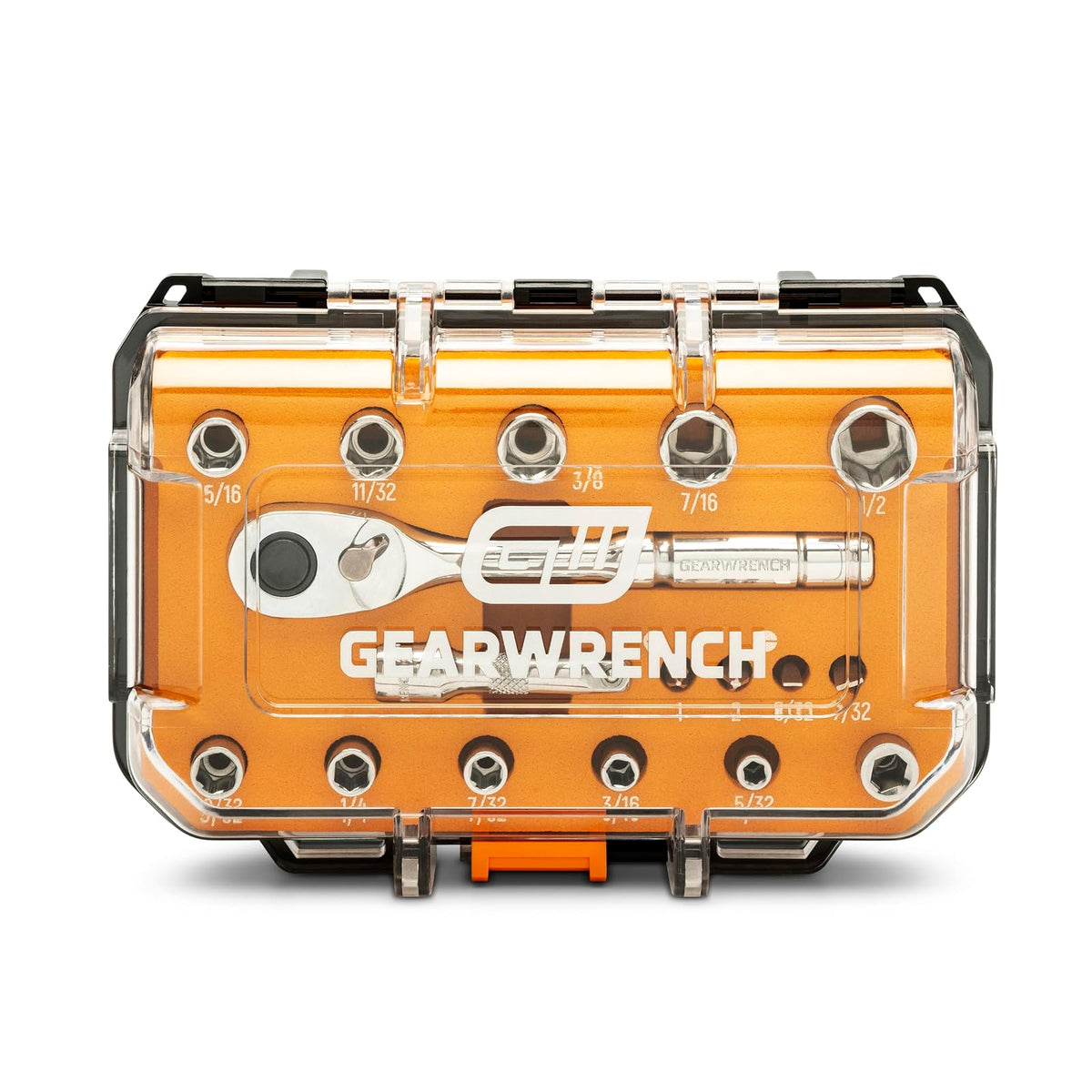 GEARWRENCH - Juego de herramientas mecánicas Dr 72T SAE de 17 piezas de 0.25 pulgadas | GWSWS14SAE17